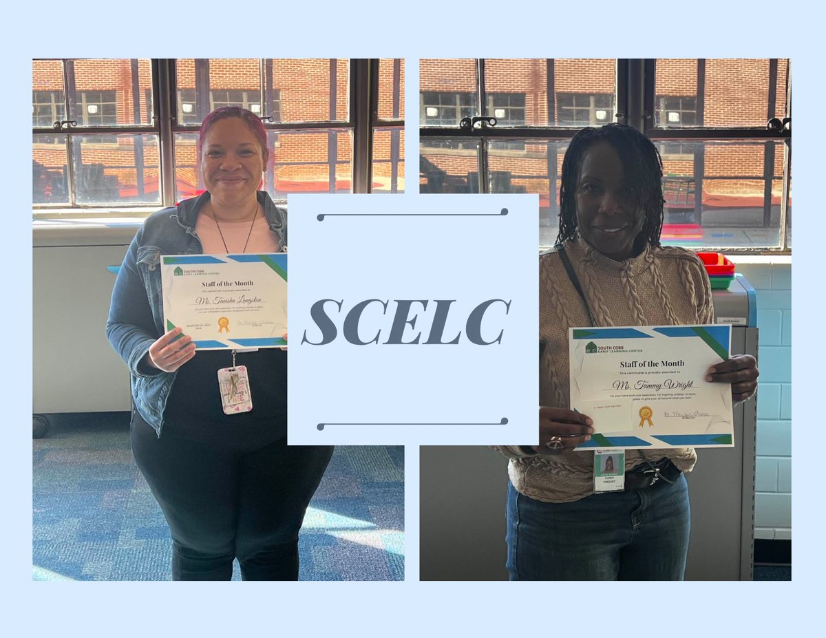 Celebrating two wonderful educators as our Staff Members of the Month!#BetterTogether #SLP #GAPreK