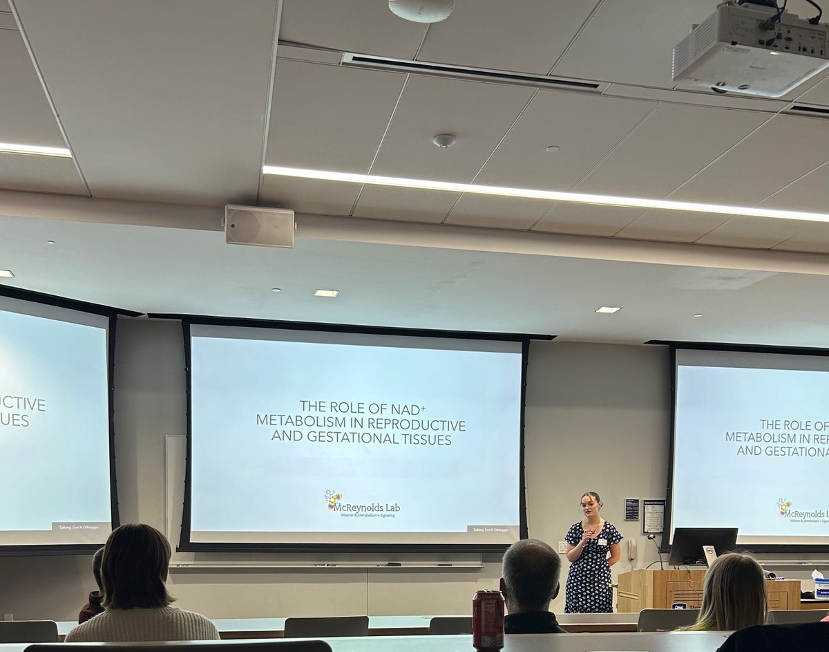 Loose_Lab_Rat's tweet photo. Our @BMB_PSU undergrad Lily Williams is an example of grace under pressure:  a freezer thaw &amp; a mid-course research redirection didn't deter her.  Here she is at the WISER research symposium representing the @mcreynolds_lab &amp; #NextGenReproNAD! Photo credit: @AlexandriaCM https://t.co/0TMx4PvWpE
