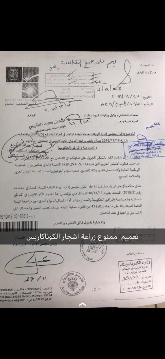 ELgard77's tweet photo. على أعضاء مجلس الأمة 
الضغط على السكنية 
لإزالة أشجار الكونوكاربس من أرض #جنوب_القيروان لزيادة عدد الوحدات السكنية 

 إستنادا لقرار مجلس إدارة البيئة رقم ( 2018/5) بتاريخ 2018/11/8

الذي يمنع زراعة أشجار الكونوكاربس
و( يسمح بإزالتها دون الرجوع لها)

#متى_نسكن https://t.co/BQ9jJEIgrM