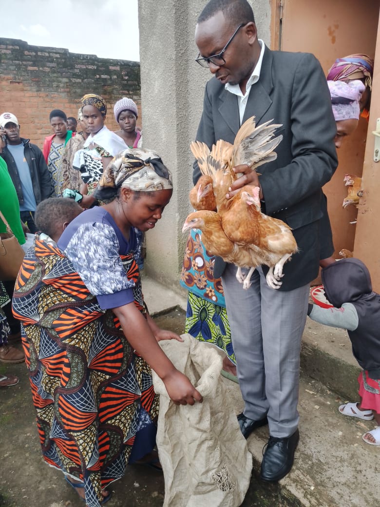 Sacolakinigi's tweet photo. Kuri uyu munsi, mu rwego rwo kurwanya imirire mibi mu bana b'u Rwanda, ubuyobozi bw'Akarere ka #Musanze bifatanyije n'umuryango #SACOLA mu igikorwa cyo gutanga inkoko ku miryango 240 ituye mu mirenge ya #Kinigi na #Nyange. Iki gikorwa cyateguwe na @Sacolakinigi . @MusanzeDistrict https://t.co/fti5mzYc6F