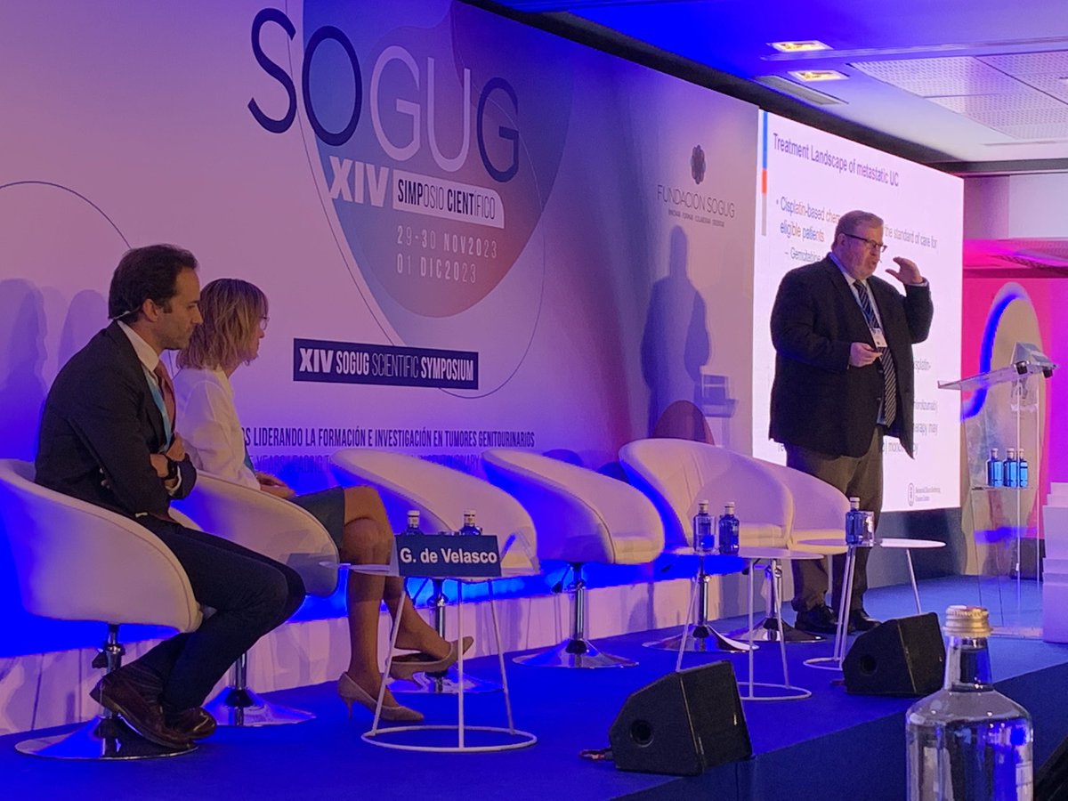 sogug1's tweet photo. Empezamos la última mesa del día, Cáncer Urotelial avanzado, moderada por la Dra @begopval y el Dr @g_develasco, con el Dr Rosenberg del @MSKCancerCenter #SOGUG25años #SomosSOGUG @ContigoSogug #SimposioSOGUG https://t.co/mWr4FEhpCc