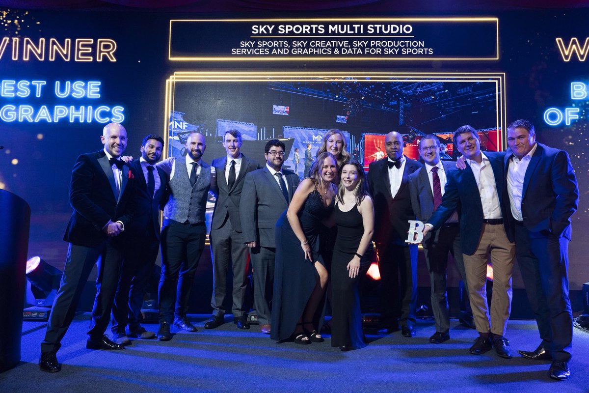 I am very proud to say that last night at the Broadcast Innovation Awards, the judges unanimously voted that the new Sky Sports Multi Studio, designed by ⁦<a href="/SkyCreative/">Sky Creative</a>⁩, won the Best Use of Graphics Award. Well done to all those involved 👏 👏 👏