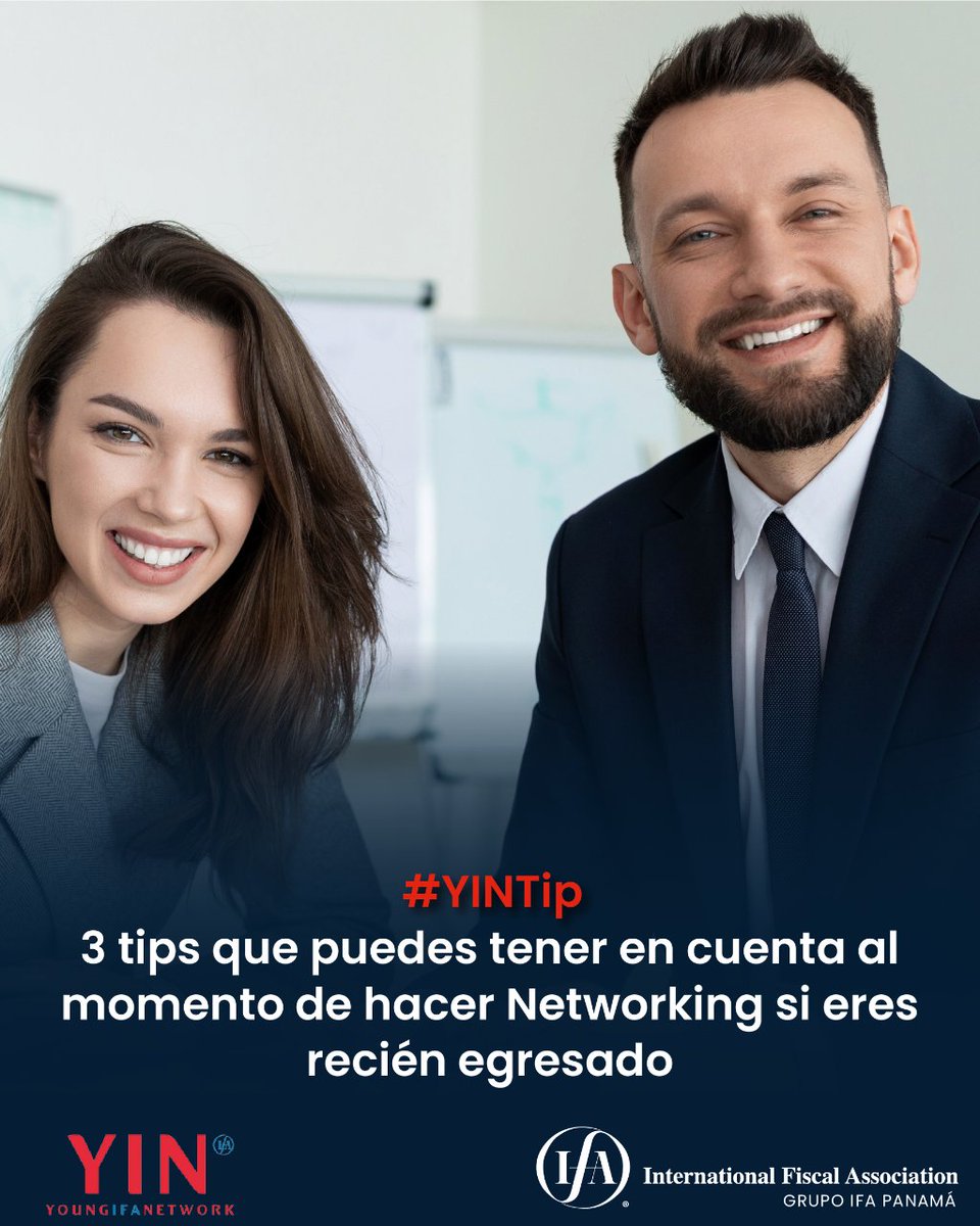 IfaPanama's tweet photo. El networking, o creación de redes de contactos🤝, es esencial para los recién egresados que buscan oportunidades profesionales y desarrollo en sus carreras.💯

Hazte #YIN y comienza a hacer Networking con nosotros!

#IFAPanamá #Economía #Tributación https://t.co/NAH9aqkHjX
