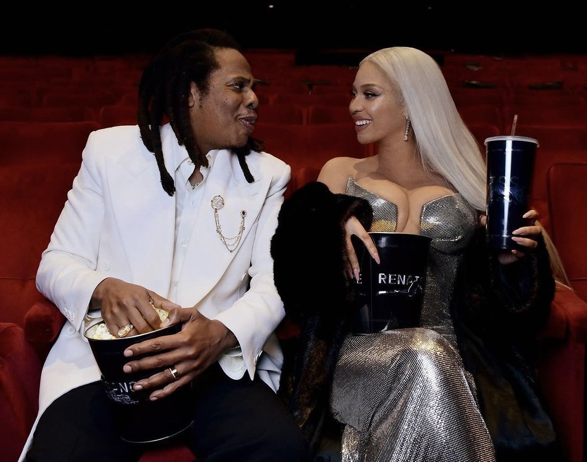 J_B_Archive's tweet photo. Beyoncé &amp; Jay Z at the premiere of Renaissance: A Film by Beyoncé ❤️ https://t.co/oqtRDCaaY3