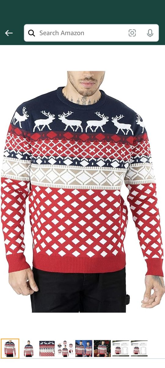 Wilbur's Reindeer Sweater
Brand: NOROZE (Amazon)
Link: amazon.com/dp/B01M70Q4C5

#wilbursoot #sootsweaters