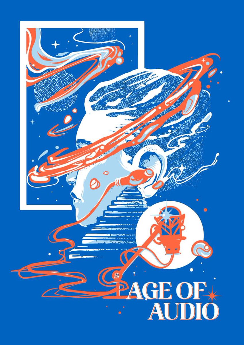 aoamovie's tweet photo. Check out this stunning design for our 3 color - screen printer poster perk! We are in ❤️ #ageofaudio

Designed by Missfelidae Illustration - https://t.co/5DMqQPDjJp

Get one Here:
igg: https://t.co/3qfh64M9y2 https://t.co/ltJzvkIiRC