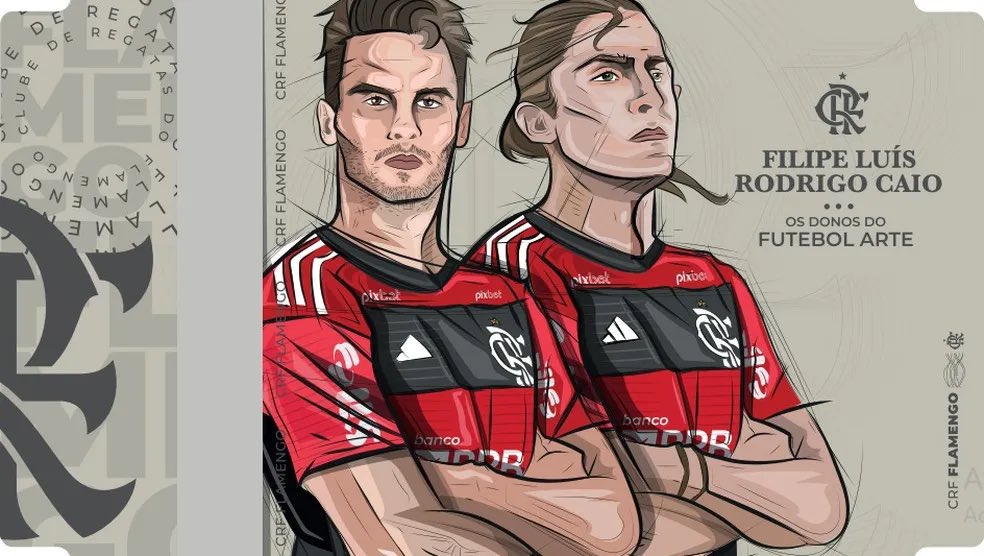 Rodrigo Caio e Filipe Luís vão estampar os ingressos da partida desse domingo, entre Flamengo x Cuiabá.

Filipe Luís irá anunciar sua aposentadoria, enquanto Rodrigo Caio não terá o contrato renovado.

🗞️ <a href="/geglobo/">ge</a>
