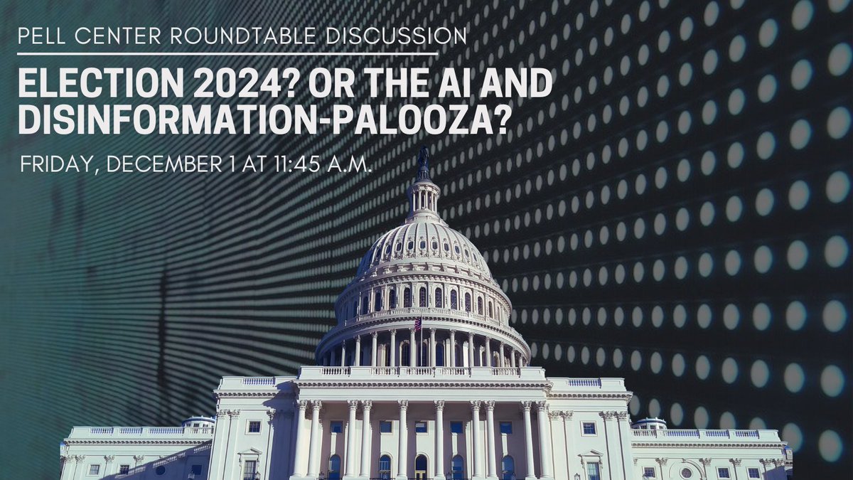 Pell Center (@pellcenter) on Twitter photo Students, faculty & staff are invited to join us tomorrow at 11:45 a.m. in McKillop 116 to discuss #disinformation, #deepfakes & what we can do to protect the information ecosystem as we look ahead to the #2024election. RSVP to pellcenter@salve.edu! Students, faculty & staff are invited to join us tomorrow at 11:45 a.m. in McKillop 116 to discuss #disinformation, #deepfakes & what we can do to protect the information ecosystem as we look ahead to the #2024election. RSVP to pellcenter@salve.edu!