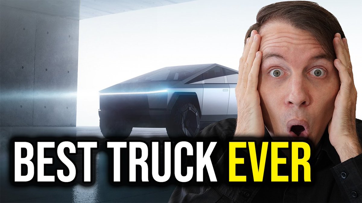 FinanceNinjaB's tweet photo. Check out my latest video "Tesla Cybertruck is the Best Vehicle Ever | Cybertruck Delivery Event, Specs, and Prices"
Watch Now => https://t.co/SAVmW9jV1i
#tesla $TSLA #tslastock #cybertruck https://t.co/JqNhIvV6vZ