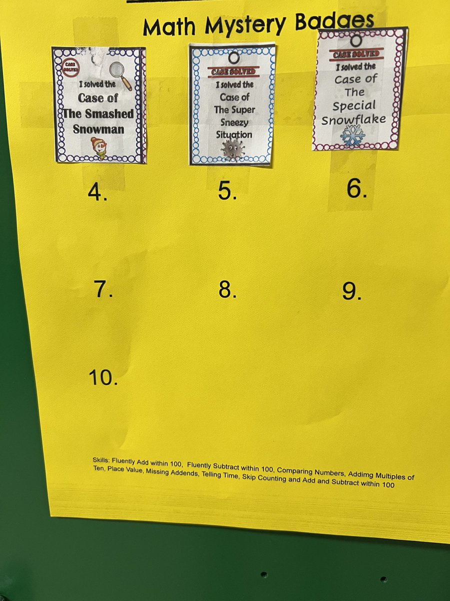 Hard at work solving our math mystery challenges! #kip109 #dps109