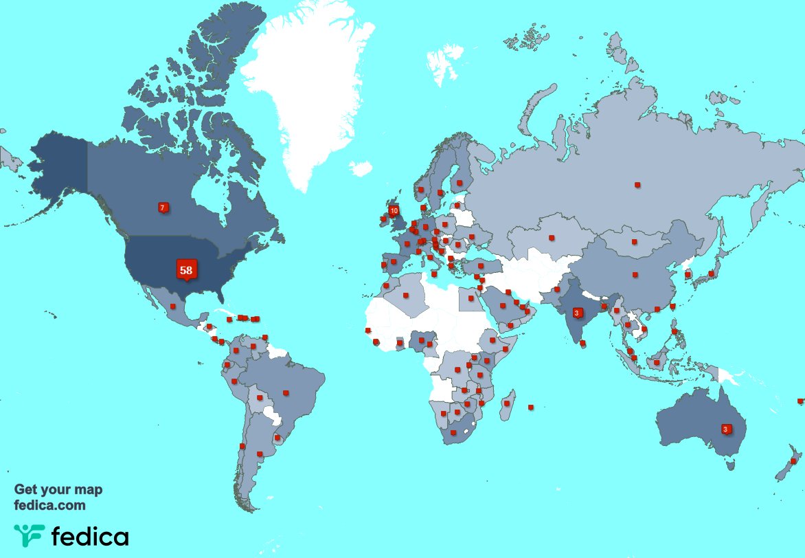 I have 2 new followers from Türkiye 🇹🇷, and more last week. See fedica.com/!RicherEarth