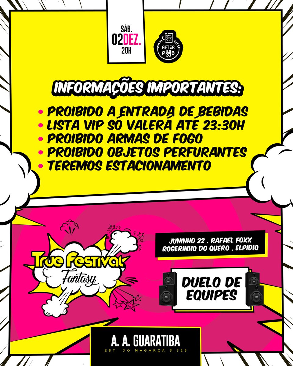 INFORMAÇÕES IMPORTANTES!