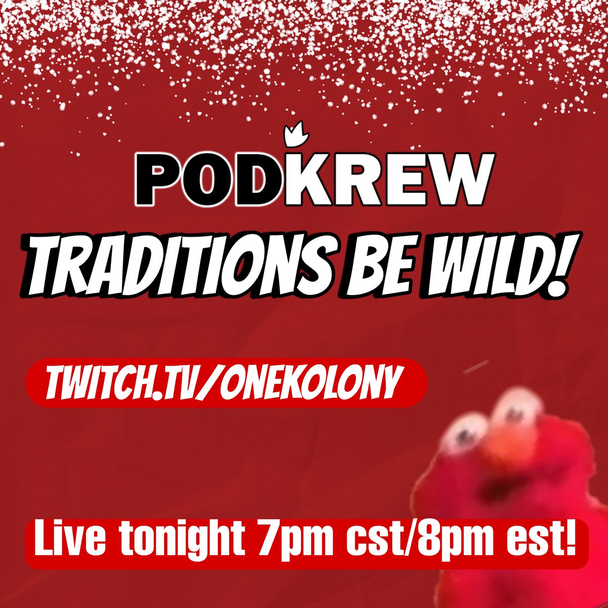 PodKrew's tweet photo. Tonight we're talking about the wildest traditions we've ever heard of! Have you ever seen a tradition that blew your mind? Come tell us about it! https://t.co/k50KNf2LsK
