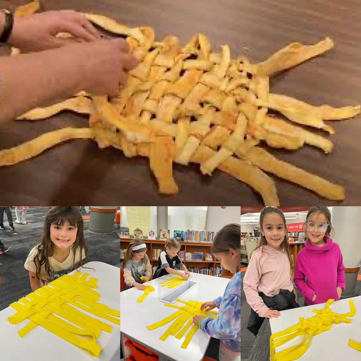 I have loved hearing students exclaim “We did that in Art!” while watching a video on weaving dried pumpkin. We are learning how Native Americans preserved pumpkin for winter and how weaving it made it easier to store and move. <a href="/sherry_wielgos/">sherry wielgos</a> <a href="/NobleCrossing/">Noble Crossing</a>