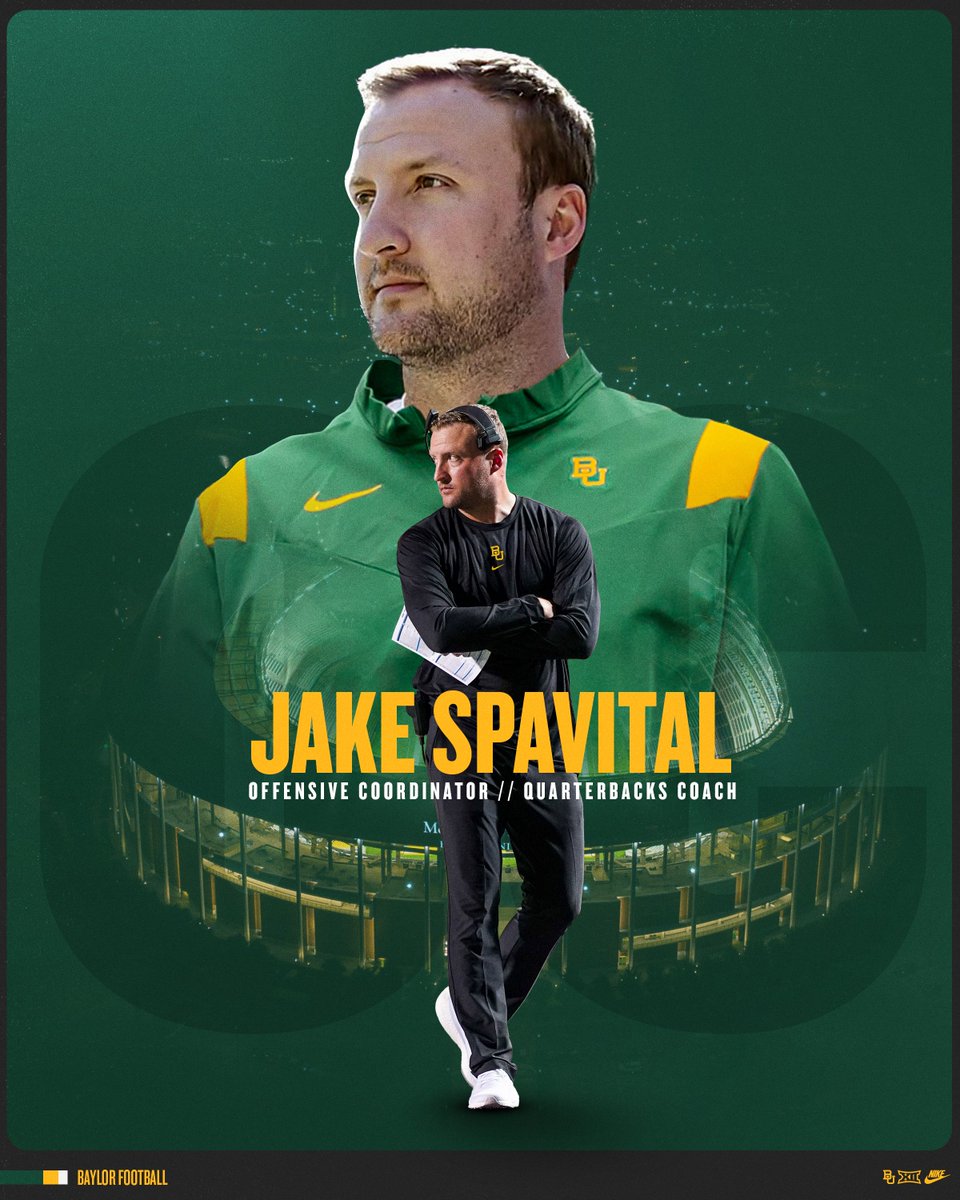 BUFootball's tweet photo. Baylor Family, join us in welcoming home @JakeSpavital! 

📰 https://t.co/2BRawiHzJq

#SicEm https://t.co/COXYiKCWmq