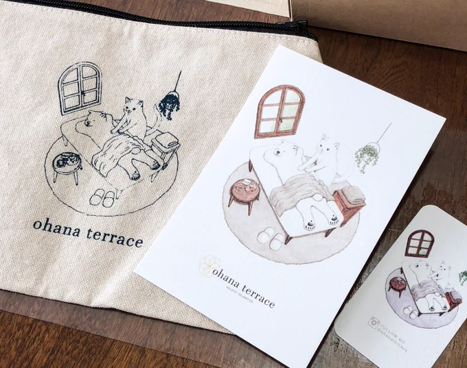 静岡のリラクゼーションサロン
【ohana terrace】さんのノベルティをご紹介🎁

以前サロンさまのご依頼でイメージ作品を制作、それをグッズにしていただきました。ポーチやポスカですね。
お猫とシロクマのリラックス風景がプリントされています😌

[公式Instagram]
https://t.co/8Kp0dtitQt 