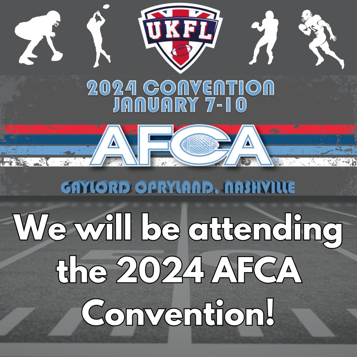 teamUKFL's tweet photo. We are heading to AFCA! 🏈

Our MD Mick will be in attendance at the American Football Coaches Association's annual convention in Nashville, in January, looking to recruit coaches for the UKFL, in preparation for our 2025 kickoff.

Find out more, here: https://t.co/D4vgrumUG7 👈 https://t.co/XGtNKL5DNX