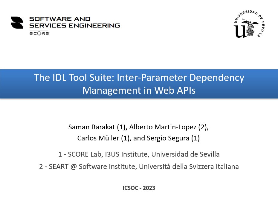 SamanAlias's tweet image. It was an exciting day at #ICSOC2023 in #Rome, where we presented our #IDL tool suite. For more details about the tool, please visit isa-group.github.io/IDL. #IDL, #API, #OpenAPI.