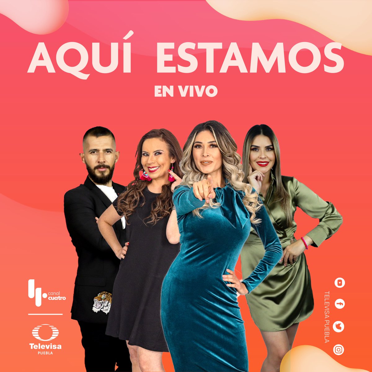 TelevisaPuebla's tweet photo. 📺📺 Ahora en 𝗧𝗲𝗹𝗲𝘃𝗶𝘀𝗮 𝗣𝘂𝗲𝗯𝗹𝗮 @AEstamos  😃  

Sigue el programa 🔴 EN VIVO por el Canal 4⃣ y en YouTube ▶ 👉 https://t.co/Z45FAusq5N https://t.co/RpjV9JszuN