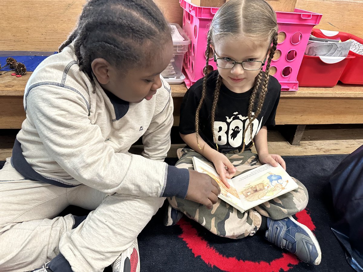 These kindergarteners are enjoying partner reading Module 2 of #WitandWisdom. I overheard a lot of great discussions and questions talking about farm animals!
