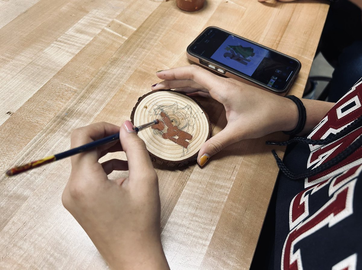 m_hauske's tweet photo. National Art Honor Society is busy painting ornaments for our fundraiser next week. They will be available to purchase before school and during lunch #CHSArt #CHSEmbraceTheJourney @CoppellHigh https://t.co/5s4TvThJSB