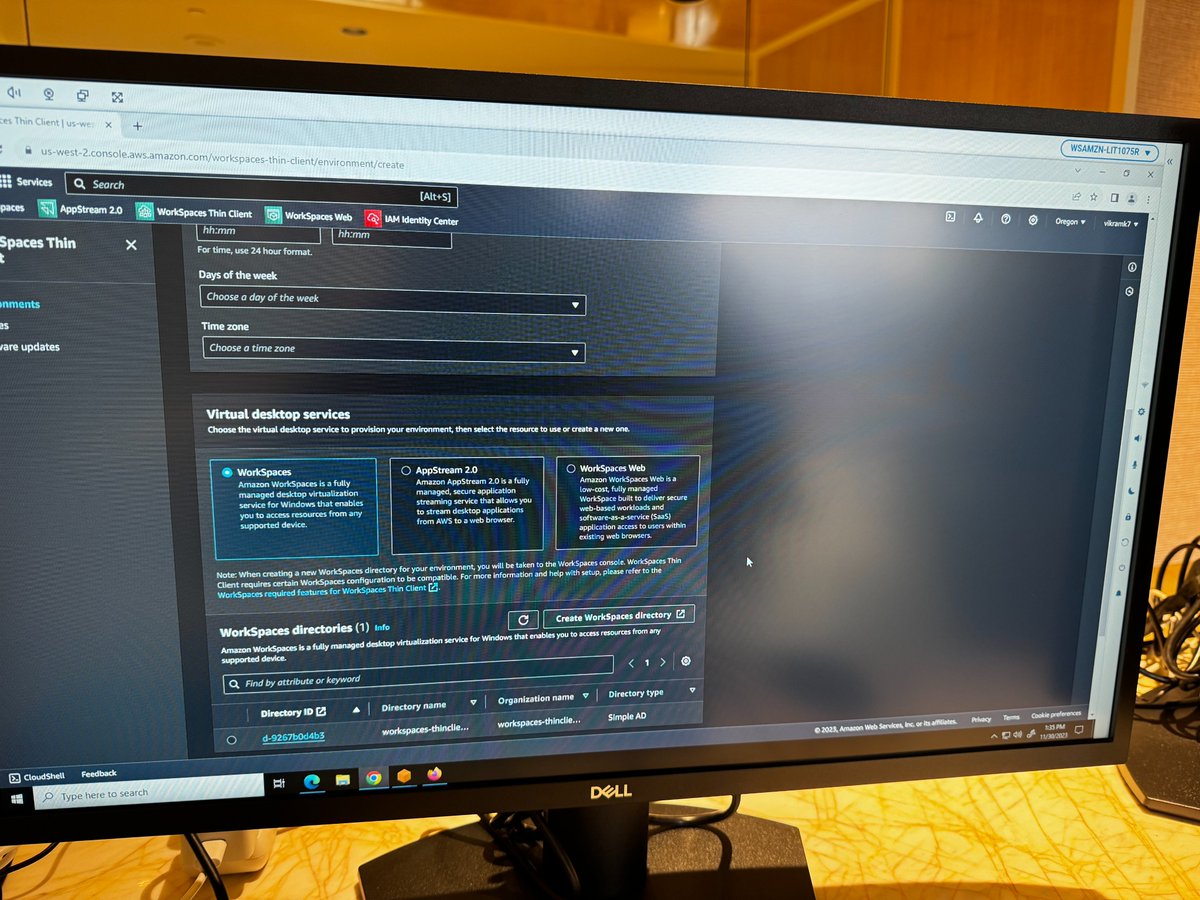 dryerson's tweet photo. Preview of the new @awscloud WorkSpaces Thin Client device at #reinvent2023. Pre-configured rapid setup w/ device management features built into the AWS console, will be a nice option for customers looking to roll out AWS EUC services quickly &amp; securely. https://t.co/miULyebp2M