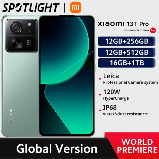 Global Version #Xiaomi13TPro 5G NFC 50MP Leica Camera 144Hz AMOLED Display 5000mAh Battery IP68 Water MTK Dimensity 9200+

Original price: USD 1331.67
Now price: USD 799.00

Click&Buy: s.click.aliexpress.com/e/_ooDdt5u

#BlackFriday , #blackfridaysale , #CyberMondayDeals , #ChristmasGift