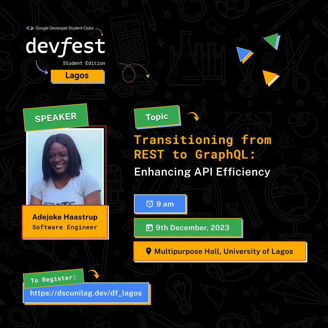 Excited to introduce one of our amazing speakers for DevFest Lagos Student Edition! Meet Adejoke Haastrup.

She is a software engineer and also the driving force behind 'KidsThatCode,' an initiative that promotes early coding education for children.