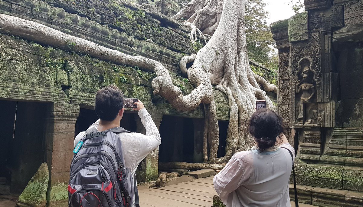 it's a romantic and unique spot of giant tree residing on the ancient stone temple, Prasat Ta Prohm!

#taprohmtemple #khmerdestination #khmerarts #cambodia