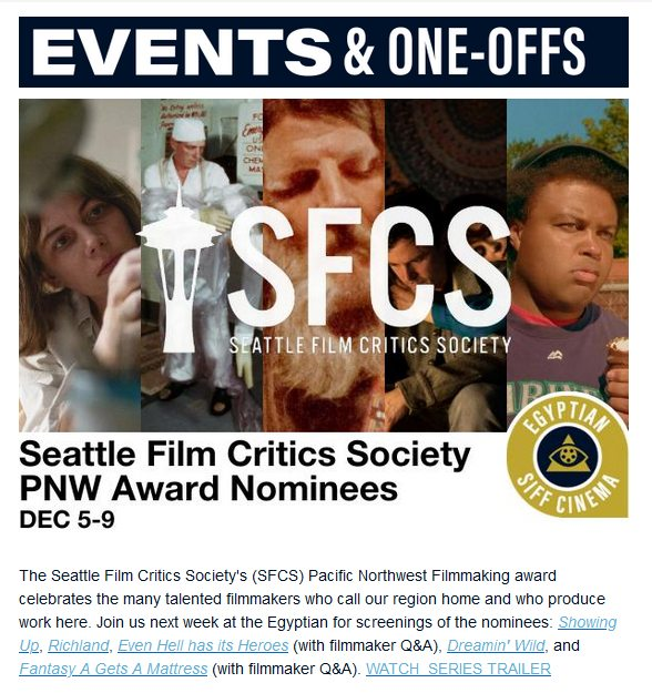 thetwoohsix's tweet photo. Locally produced films nominated for the 2nd annual @seattlecritics PNW Award will have special screenings thanks to @SIFFnews ! Info here: https://t.co/uh92RUp5Np
Also check out the announcement video: https://t.co/3JEnQZOGuY
#SeattleCritics #SFCSPNWAward #SIFF #SeattleFilms https://t.co/ZkuX7Kvi1z