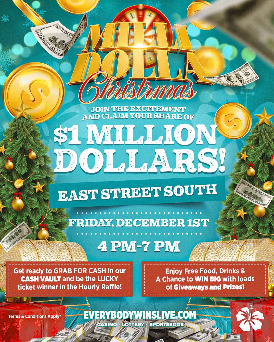 Join us at our East Street South Location for our first A Milli Dolla Christmas Pop Up! 🎟️🎄
