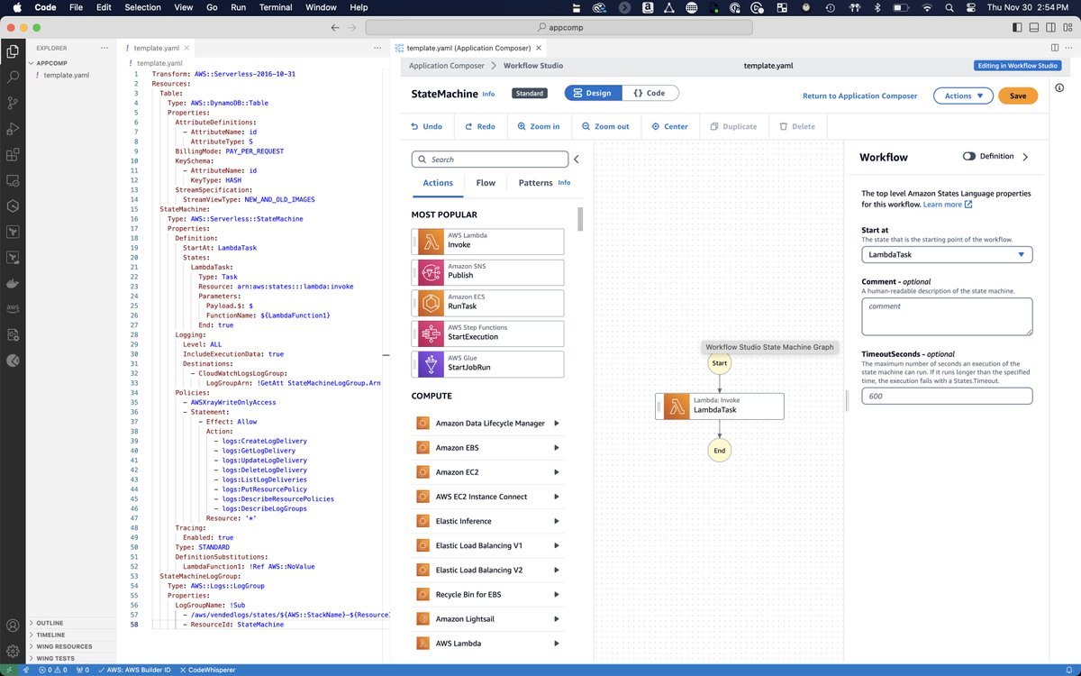 edjgeek's tweet image. To be clear, so there is no confusion. #AppComposer is now available as an IDE plugin for VSCode. AppComposer ALSO integrates directly with #StepFunctions workflow studio. Therefore, AppComposer AND workflow studio are available in VSCode!! This is so amazing!