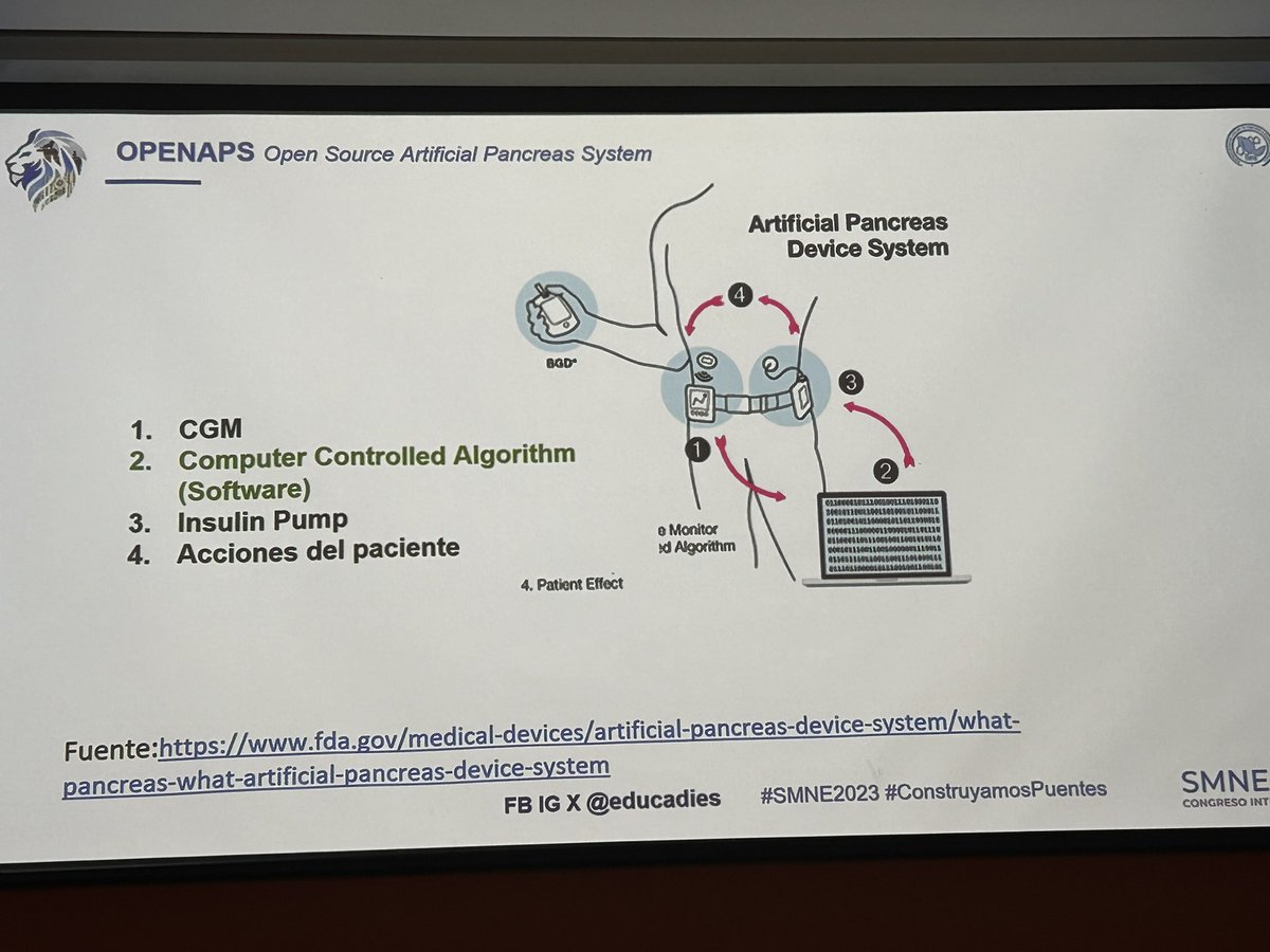 YepezDra's tweet image. “Hágalo usted mismo” 😌☝🏼 por @educadies 
Sistemas automatizados de insulina de código abierto (open apps)
#SMNE2023
#SMNELXIII