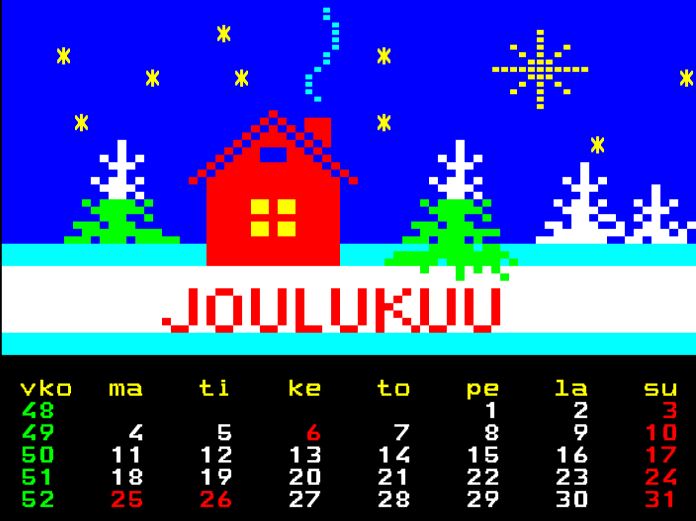 ttvmatti's tweet photo. #joulukuu #dicember #dicembre #teletextart #pixelart #teletext #arkistopikselit #tekstitv https://t.co/OdoLN3LIfJ https://t.co/7z3ubeaKge