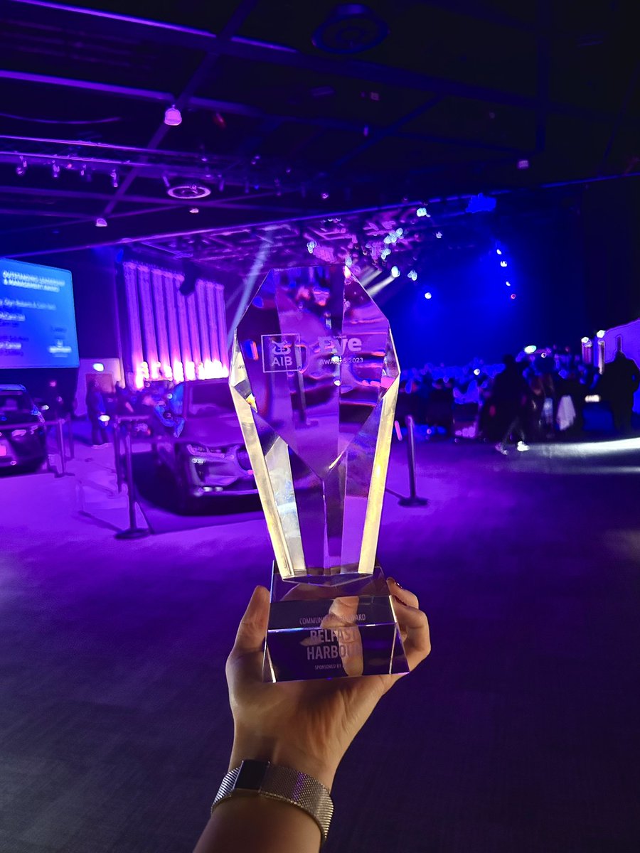 BelfastHarbour's tweet photo. Winners 🏆 We’ve picked up the ‘Community / CSR Award’ at tonight’s @eye_business awards! Proud to work with local communities &amp; partners across the city &amp; NI 🤝 thanks for a fantastic night @AIBIreland https://t.co/GbvqXPddZM
