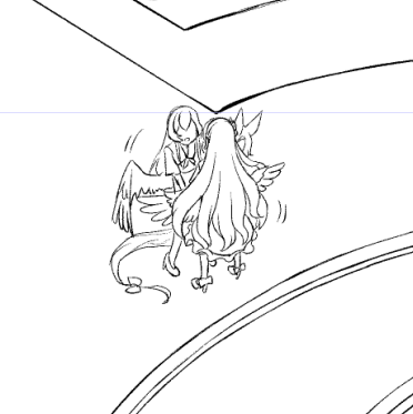 遠景で描いた結果何してんのかなーんもわからん奴 