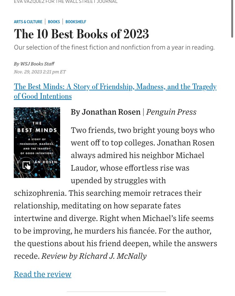 HadleyFreeman's tweet image. I am COMPLETELY shocked: the Wall Street Journal has named Good Girls one of its top 10 books of the year! Thank you so much to the WSJ editors and to @slsatel for the original brilliant review. You have honestly made my year wsj.com/arts-culture/b…