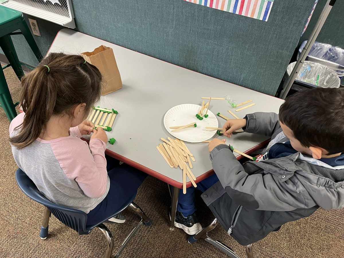 In science we have been learning about structure and function. We read the story of the Three Little Pigs and used the engineering design process to design and build a house that wouldn’t be blown over by the big bad wolf! 🏠🐷🐺