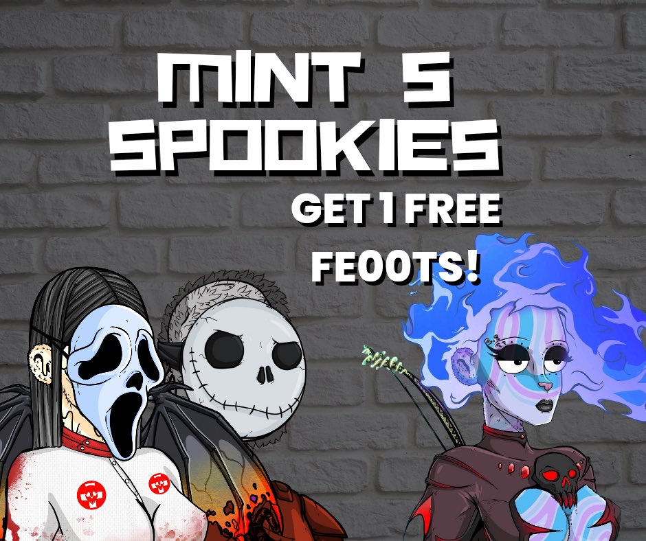 We have a new incentive on sp00kies ! This one is VERY great value 🔥❤️

Starts now ⏰

Total Fe00ts to be redeemed: 50

fe00ts.netlify.app/sp00kies/mint