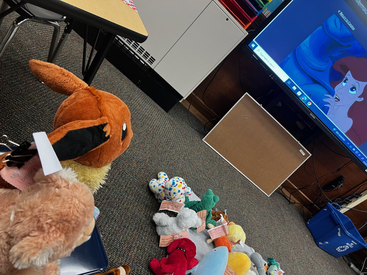 They heard the Elementary students are performing The Little Mermaid this weekend and wanted to watch the movie. I wonder if some of them try sneaking in to see the play tomorrow night.