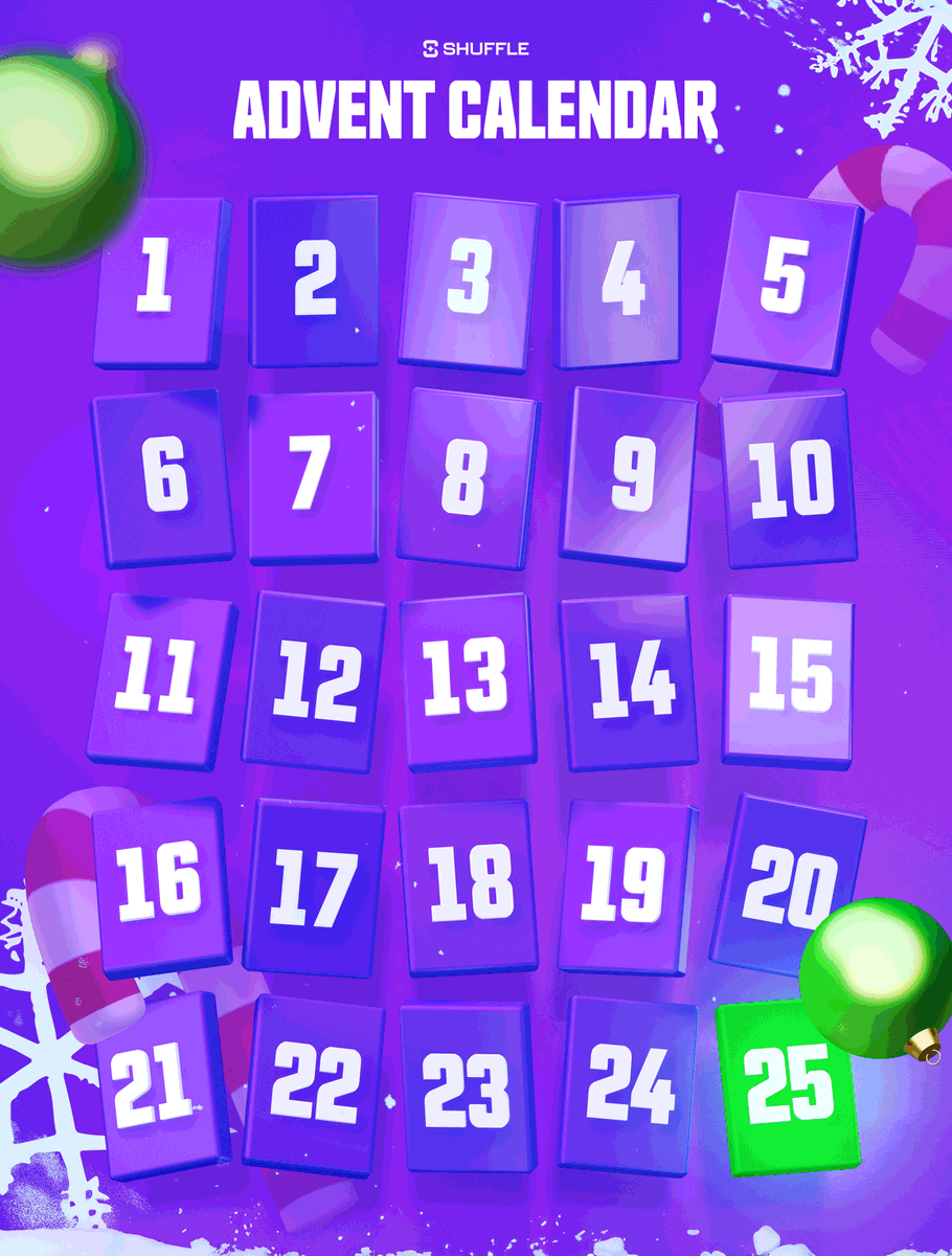 shufflecom's tweet photo. Every day leading into Christmas we'll be dropping goodies throughout the day! 🎅

But you'll need to be fast, keep alerts ON as they won't last forever.. 👀

December is going to be jolly with Shuffle!