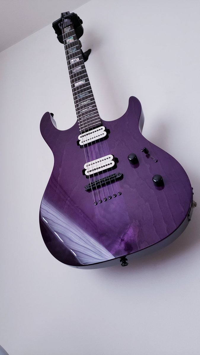 She is purple 💜. Kiesel/carvin Dc600 customshop. #electricguitar #guitarmania #kieselguitars #carvinguitars #dc600 #purpleguitar #guitarlover #abalone #customguitars #luthiery #swampash #superstrat #stratocaster #80sguitar #guitarphotography #guitarpics #guitarcollection