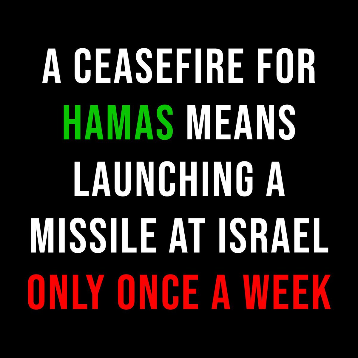 Hamas is the sole cause of suffering both in Israel and in Gaza and cannot stay in power.