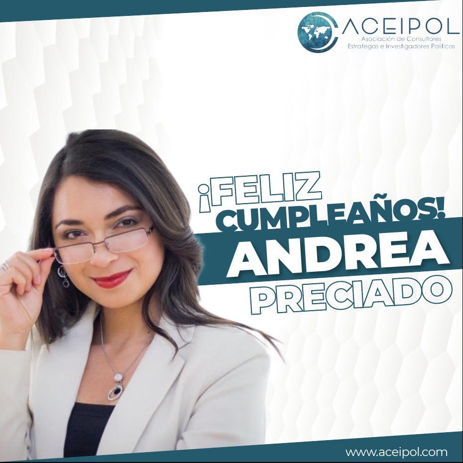 📌 Es cumpleaños 🎂 de nuestra socia <a href="/AndyPreciadoM/">Andrea Preciado</a> 🎁, a quién le deseamos muchos éxitos y prosperidad, en este año de vida que ha comenzado.
¡Abrazos, de tu familia Aceipol! 🥳

#Aceipol #ComPol #HBD🎉 #SomosAceipol