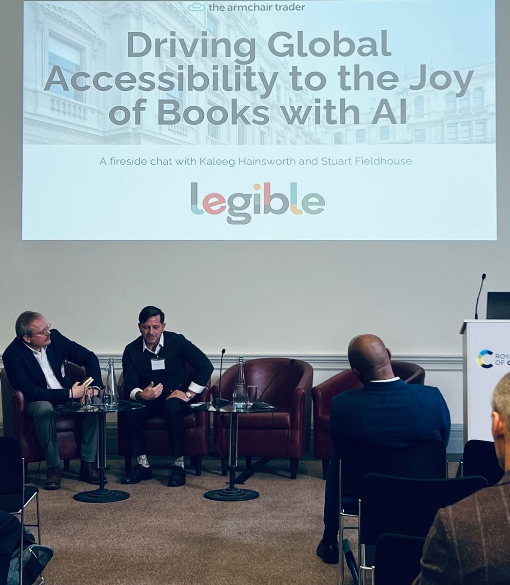Legible_Inc's tweet photo. Our team had an incredible time with folks at The Armchair Trader conference today! Many thanks for the warm welcome and the opportunity to share the ground-breaking developments at #Legible. #AI #LibrarianAI #Automotive #Ebookstore https://t.co/Pde9xuWkQi