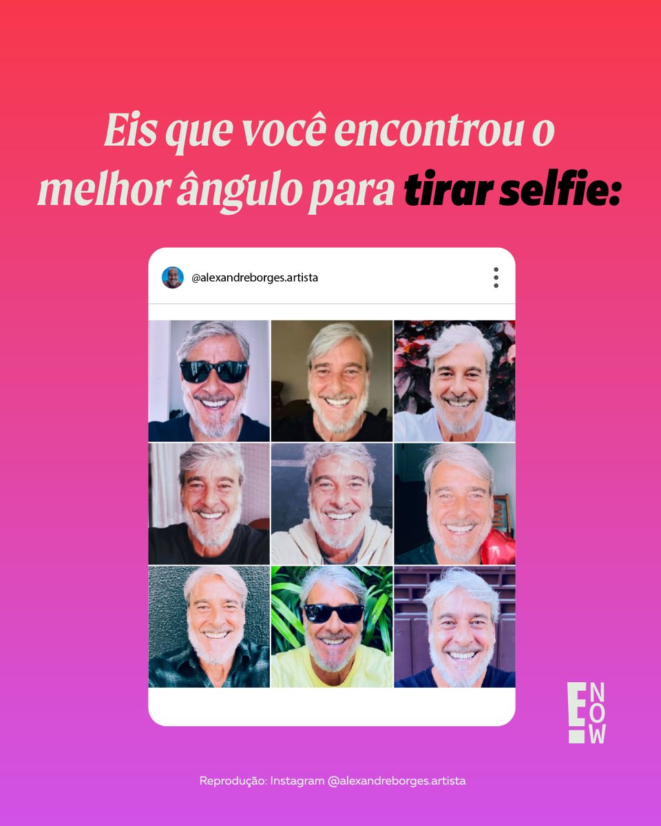 enowbrasil's tweet photo. Não julgo, faço igual! 😂❤ O ator #AlexandreBorges, além de colecionar diversas personagens de sucesso em sua carreira, faz postagens bem-humoradas nas redes sociais. Um fofo, né? 🥰
Assista ao E! na CLARO 550 | SKY 491 | VIVO 626
Verifique a classificação indicativa. https://t.co/BBMtAAq0mA