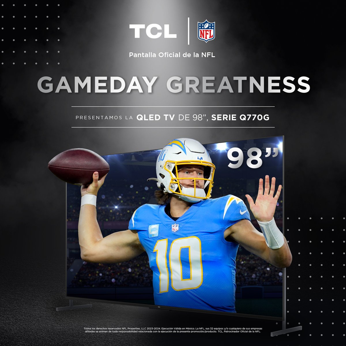 espnsutcliffe's tweet photo. Vive al máximo toda la acción y emoción de la NFL con una TCL Smart TV y comienza a disfrutar de tus partidos favoritos a lo GRANDE. TCL, Pantalla Oficial de la NFL. @tclmex 
https://t.co/t4cfPB0PN2

#NFLconTCL #GamedayGreatness https://t.co/nquJBmiqL2