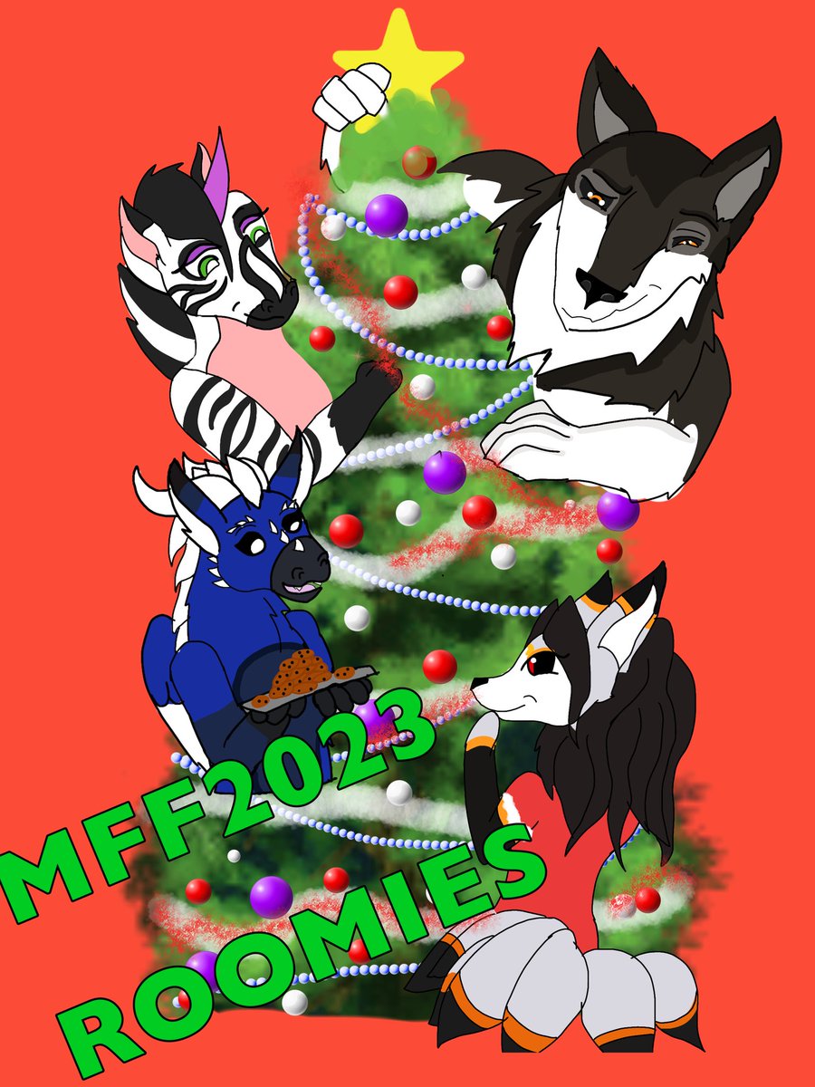 tida_leun's tweet photo. Roomate Pic for #MFF2023. This yea im super excited to be rooming with @Blueshadowsmoon @WolfPagan &amp; @GotherineFoxx 
#MFF #midwestfurfest https://t.co/ML9NnoNXku