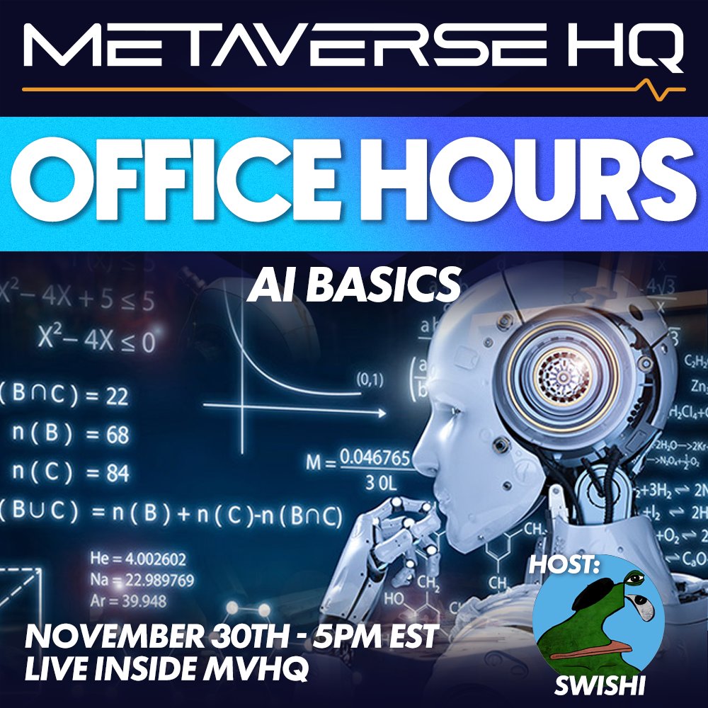 Metaverse_HQ's tweet image. Save time and money building DIY Tools &amp;amp; Bots through ChatGPT 

⏰ Inside MVHQ at 5PM EST w/ @swishi_eth
