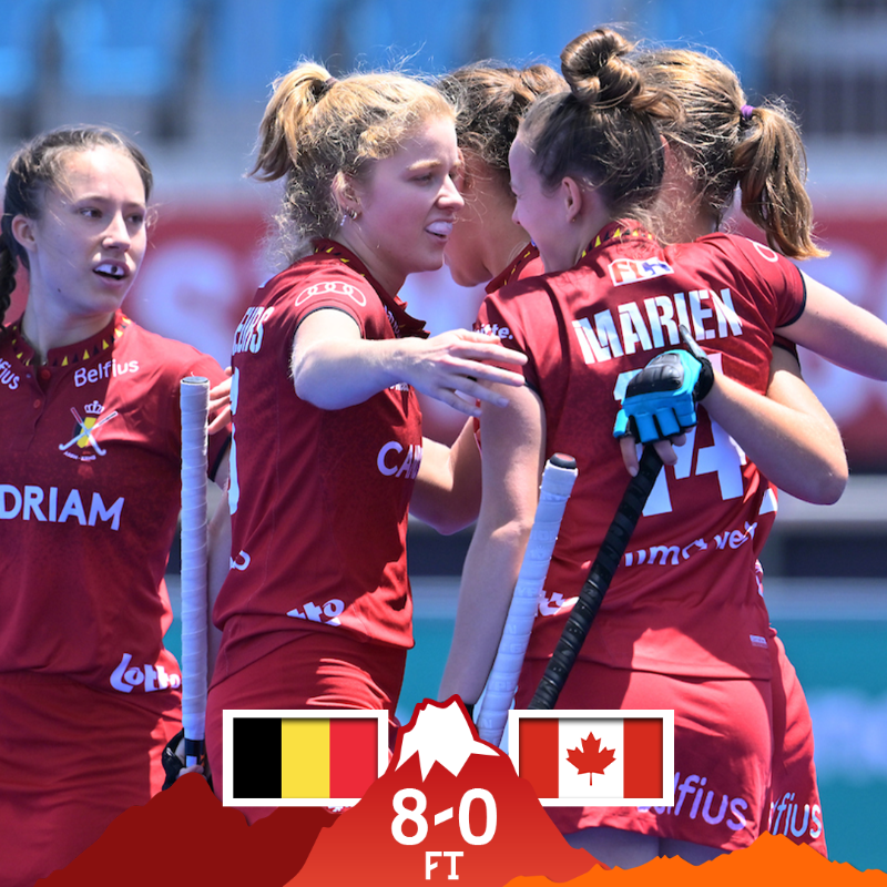 FIH_Hockey's tweet photo. England &amp; Belgium register big margin victories, while USA complete a comeback victory over Japan as we reach the mid-way point of Day 2 at the FIH Hockey Women's Junior World Cup 2023! #RisingStars

Three more matches to go today! Watch the games live on https://t.co/igjqkvA4ct.
